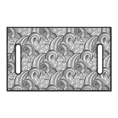 Zentangle Flower Pattern Print Golf Cart Seat Cover