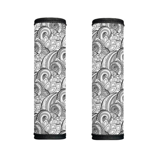 Zentangle Flower Pattern Print Handle Covers