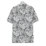 Zentangle Flower Pattern Print Hawaiian Shirt