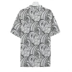 Zentangle Flower Pattern Print Hawaiian Shirt
