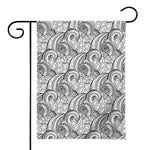Zentangle Flower Pattern Print House Flag