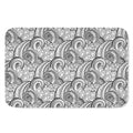 Zentangle Flower Pattern Print Indoor Door Mat