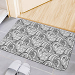 Zentangle Flower Pattern Print Indoor Door Mat