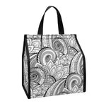 Zentangle Flower Pattern Print Insulated Lunch Tote