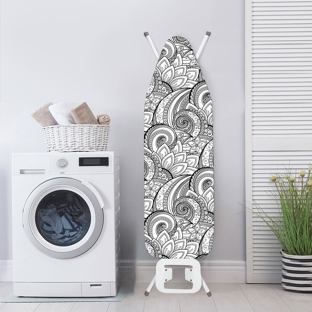 Zentangle Flower Pattern Print Ironing Board Cover