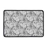 Zentangle Flower Pattern Print Kitchen Mat