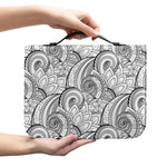 Zentangle Flower Pattern Print Leather Bible Cover