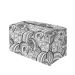 Zentangle Flower Pattern Print Leather Tissue Box Cover