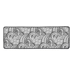 Zentangle Flower Pattern Print Long Kitchen Mat