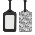 Zentangle Flower Pattern Print Luggage Tag