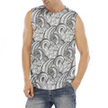 Zentangle Flower Pattern Print Men's Fitness Tank Top