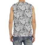Zentangle Flower Pattern Print Men's Fitness Tank Top