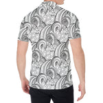 Zentangle Flower Pattern Print Men's Shirt
