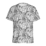 Zentangle Flower Pattern Print Men's Sports T-Shirt