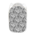 Zentangle Flower Pattern Print Mesh Laundry Hamper