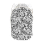Zentangle Flower Pattern Print Mesh Laundry Hamper