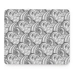 Zentangle Flower Pattern Print Mouse Pad