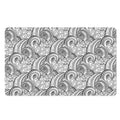 Zentangle Flower Pattern Print Polyester Doormat