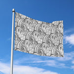 Zentangle Flower Pattern Print Polyester Flag