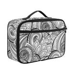 Zentangle Flower Pattern Print Portable Lunch Bag