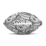 Zentangle Flower Pattern Print Rugby Ball