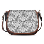 Zentangle Flower Pattern Print Saddle Bag