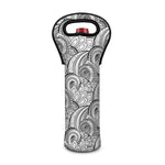 Zentangle Flower Pattern Print Single Neoprene Wine Tote
