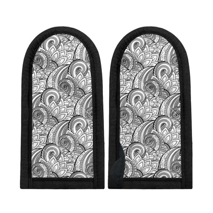 Zentangle Flower Pattern Print Skillet Handle Cover