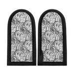 Zentangle Flower Pattern Print Skillet Handle Cover