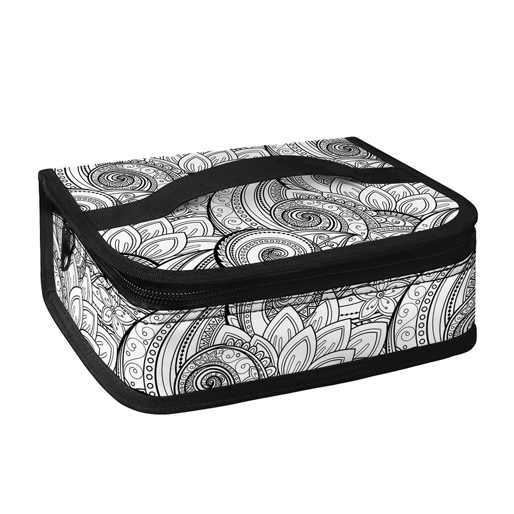 Zentangle Flower Pattern Print Small Lunch Bag