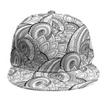 Zentangle Flower Pattern Print Snapback Cap