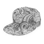 Zentangle Flower Pattern Print Snapback Cap