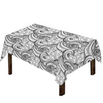 Zentangle Flower Pattern Print Tablecloth