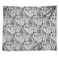 Zentangle Flower Pattern Print Tapestry
