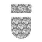 Zentangle Flower Pattern Print Toilet Lid And Tank Cover Set
