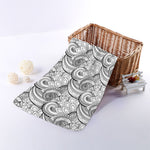 Zentangle Flower Pattern Print Towel