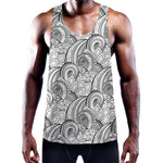 Zentangle Flower Pattern Print Training Tank Top