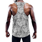 Zentangle Flower Pattern Print Training Tank Top