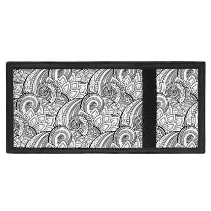 Zentangle Flower Pattern Print Trifold Wallet