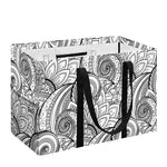 Zentangle Flower Pattern Print Utility Tote Bag