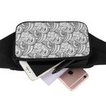 Zentangle Flower Pattern Print Waist Bag