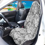 Zentangle Flower Pattern Print Waterproof Car Seat Cover