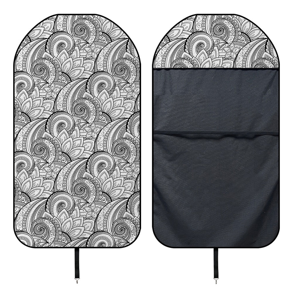 Zentangle Flower Pattern Print Waterproof Car Seat Cover