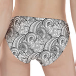 Zentangle Flower Pattern Print Women's Panties