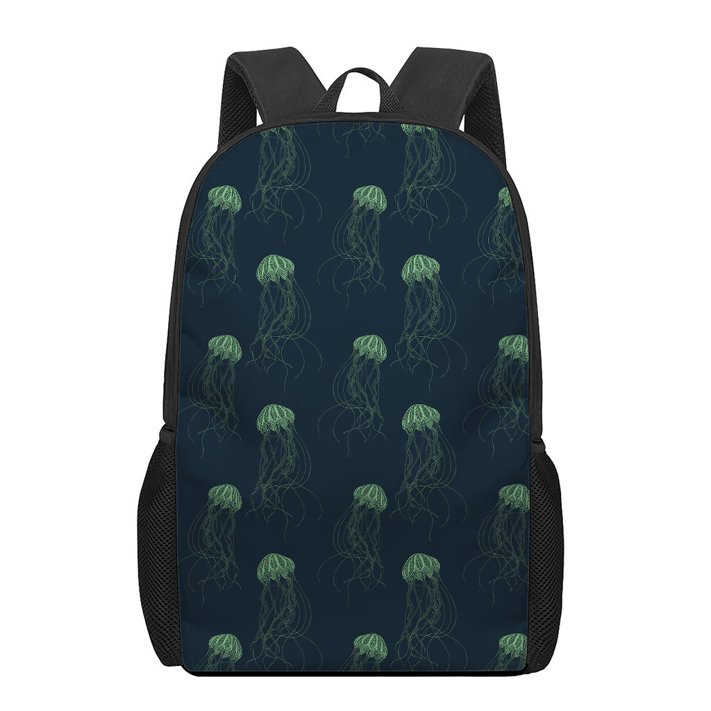 Zentangle Jellyfish Pattern Print 17 Inch Backpack