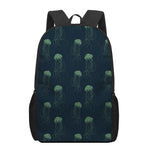 Zentangle Jellyfish Pattern Print 17 Inch Backpack