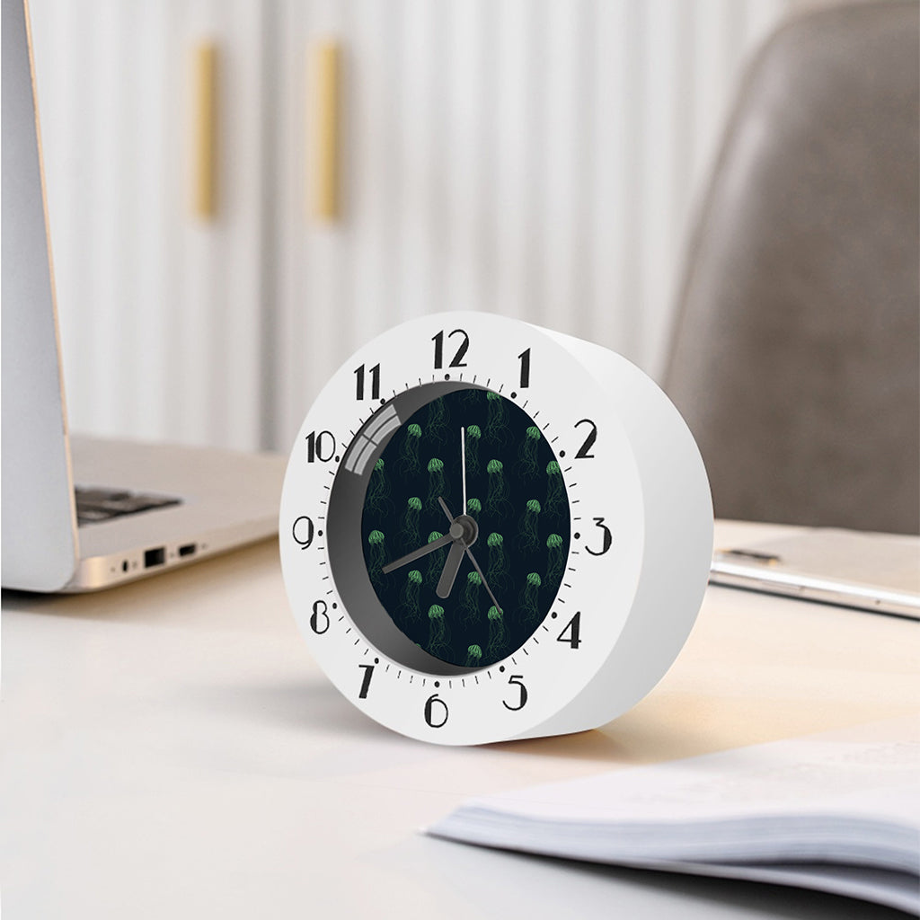 Zentangle Jellyfish Pattern Print Alarm Clock
