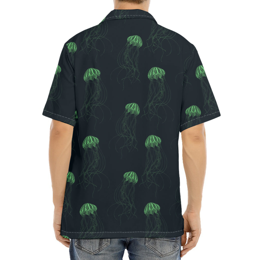 Zentangle Jellyfish Pattern Print Aloha Shirt
