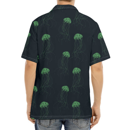 Zentangle Jellyfish Pattern Print Aloha Shirt