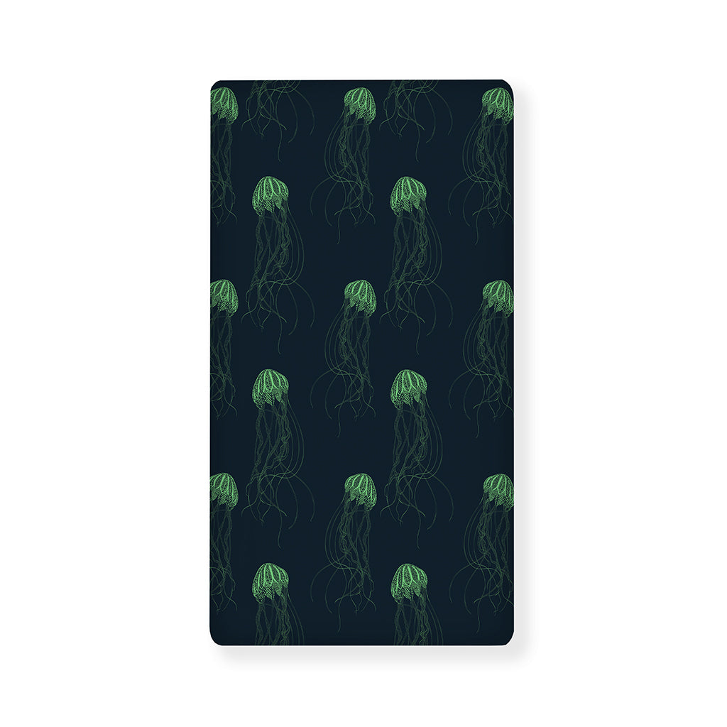 Zentangle Jellyfish Pattern Print Baby Crib Sheet